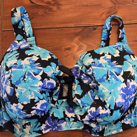 Swimsuits For All Blue Floral One Piece - Picture 1 of 4